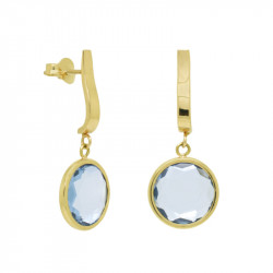 Pendientes Topacio Azul