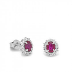 Pendientes Orla Diamantes Rubí