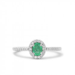 Anillo Esmeralda Diamantes