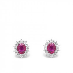 Pendientes Orla Diamantes Rubí