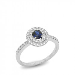 Anillo Zafiro Diamantes