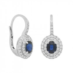 Pendientes Zafiro Diamantes