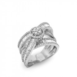 Anillo Diamantes Baguettes