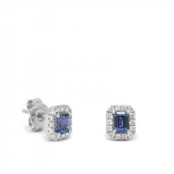Pendientes Zafiro Diamantes