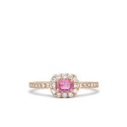 Anillo Zafiro Rosa Diamantes