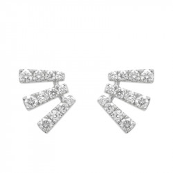 Pendientes 3 Barras Diamantes