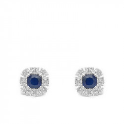 Pendientes Zafiro Diamantes