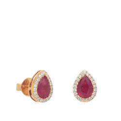Pendientes Rubí Lágrima...