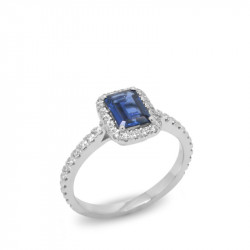 Anillo Zafiro Diamantes