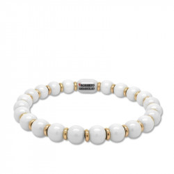 Pulsera Bolas Cerámica Oro...