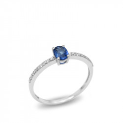 Anillo Zafiro Diamantes