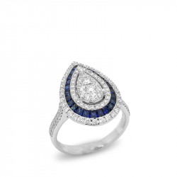Anillo Lágrima Brillantes...