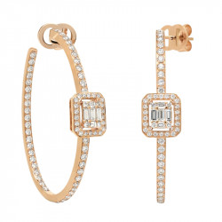 Aros Baguettes Brillantes