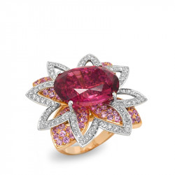 Anillo Flor Brillantes...