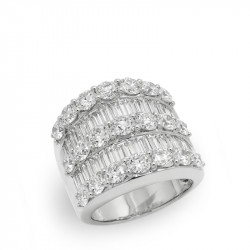 Anillo Ancho Brillantes y...