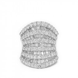 Anillo Ancho Brillantes y...