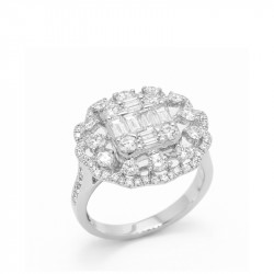 Anillo Brillantes Baguettes