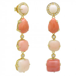 Pendientes Largos Coral...