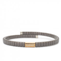 Pulsera Cerámica Gris Oro...