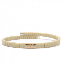 Pulsera Cerámica Beige Oro...