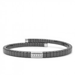 Pulsera Cerámica Negra Oro...