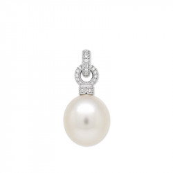 Colgante Perla Diamantes