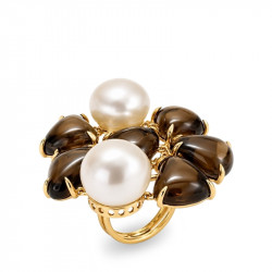 Anillo Perla Fumé