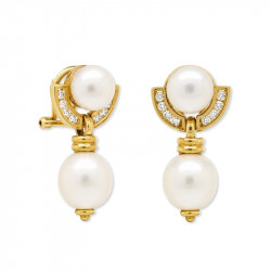 Pendientes Perlas Diamantes