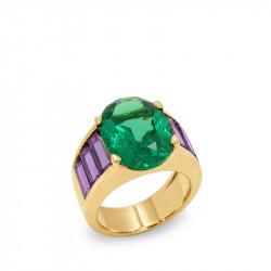 Anillo Esmeralda Amatistas