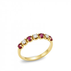Anillo Rubí Diamantes