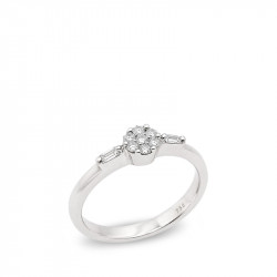 Anillo Roseta y Baguettes