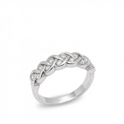 Anillo Trenzado Diamantes