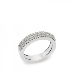 Anillo 3 Filas Diamantes