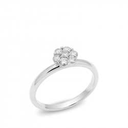 Anillo Roseta Diamantes...