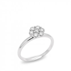 Anillo Roseta Diamantes...