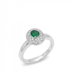 Anillo Esmeralda Diamantes