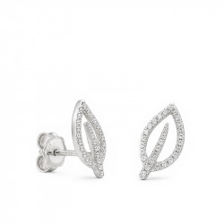 Pendientes Hoja Diamantes