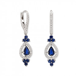 Pendientes Zafiros y Diamantes