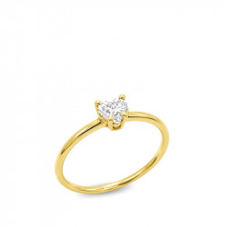 Solitario corazón 0.26 ct
