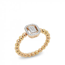 Anillo bolas brillantes oro...