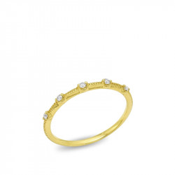 Anillo 5 brillantes oro...