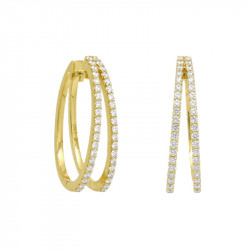 Aro oval doble brillantes...