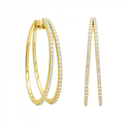 Aro oval doble brillantes...