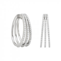 Aro oval triple brillantes...