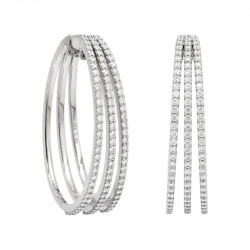 Aro oval triple brillantes...